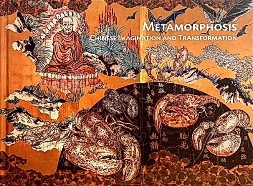 Metamorphosis: Chinese Imagination and Transformation poster with Buddhist figure and crabs in golden traditional art